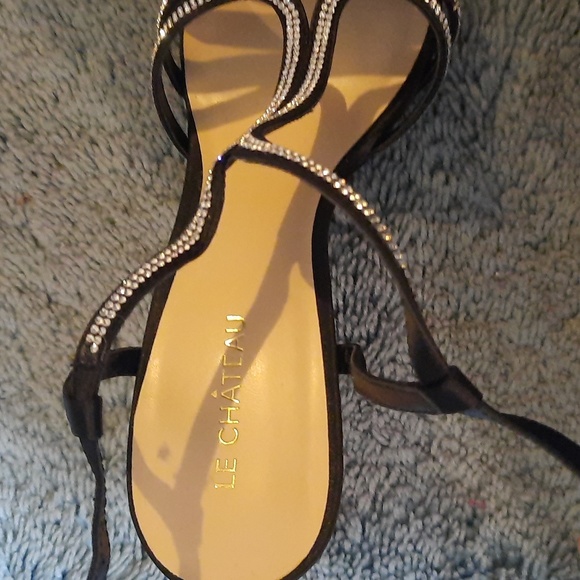 2 for $15 Le Chateau bling black heels - Picture 3 of 5